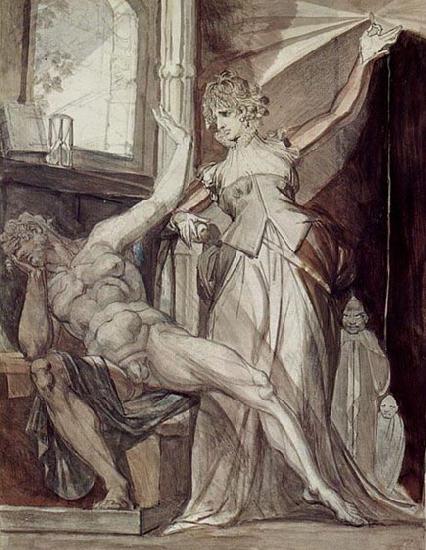 Johann Heinrich Fuseli Kriemhild zeigt Gunther im Gefangnis den Nibelungenring oil painting image